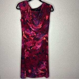 Ralph Lauren Red and Pink Midi Dress